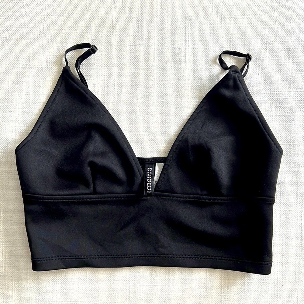 H&M Black Bralette crop top